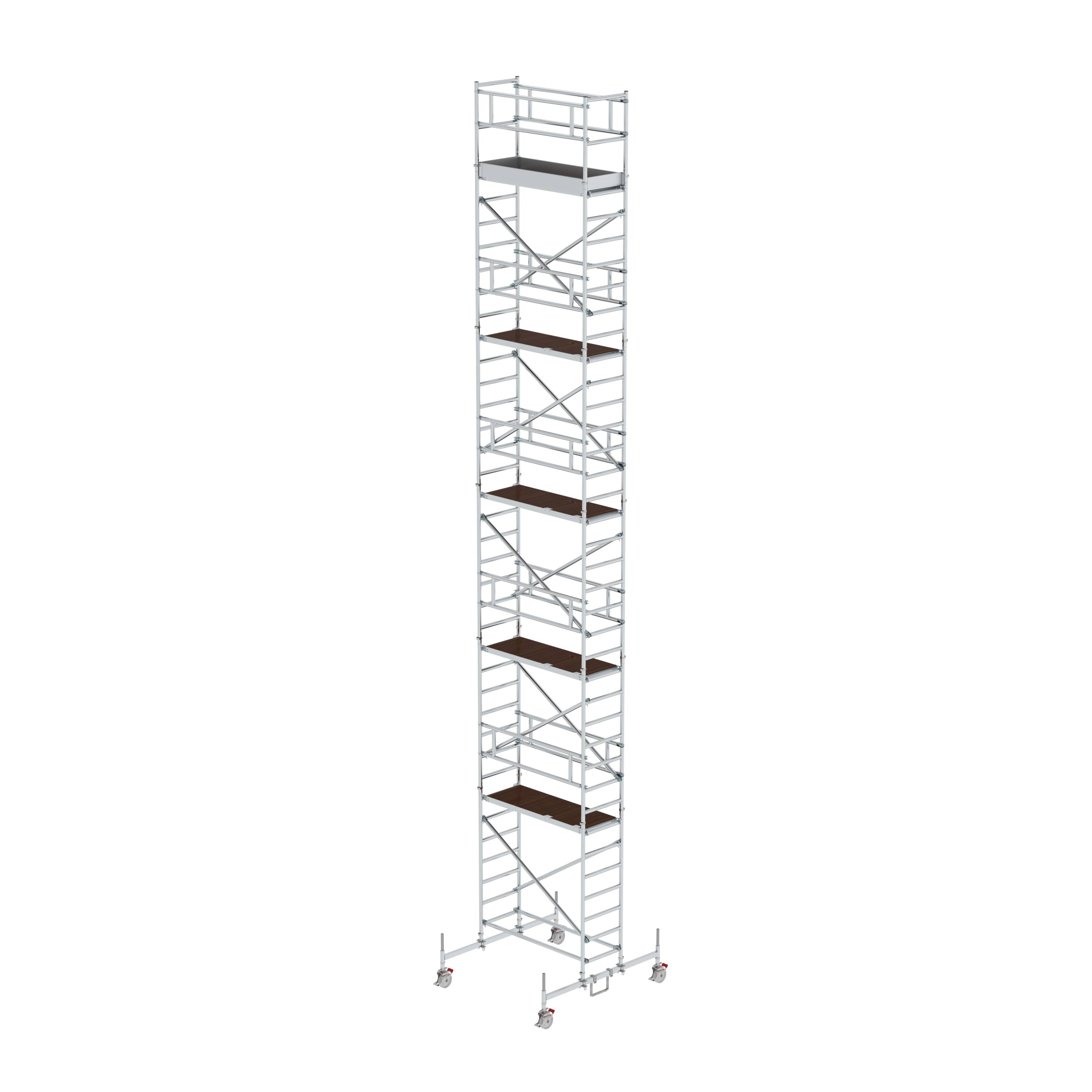 Rollgerüst 0,75 x 1,80 m mit Fahrbalken Plattformhöhe 10,45 m